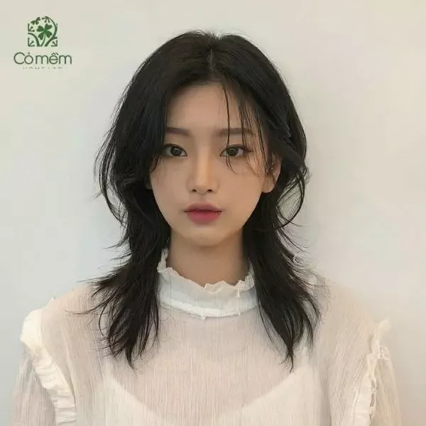 tóc mullet layer dài cho mặt tròn