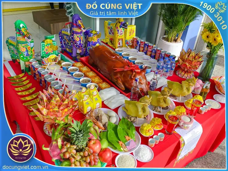 Đồ Cúng Việt phục vụ mâm cúng khai trương tân nơi cho khách hàng