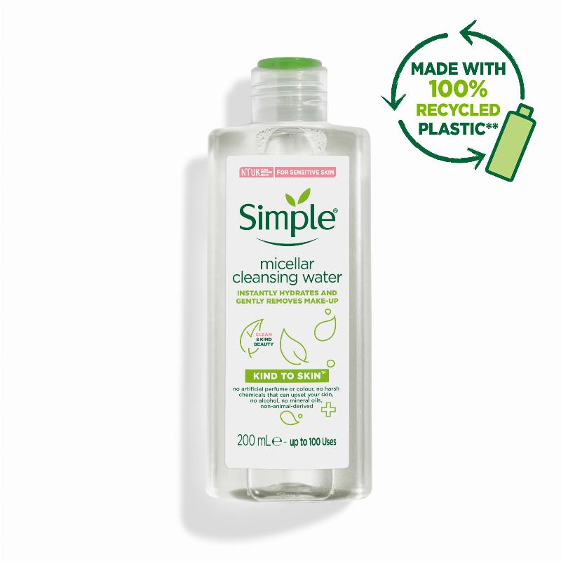 Nước tẩy trang Simple 400ml cách sử dụng